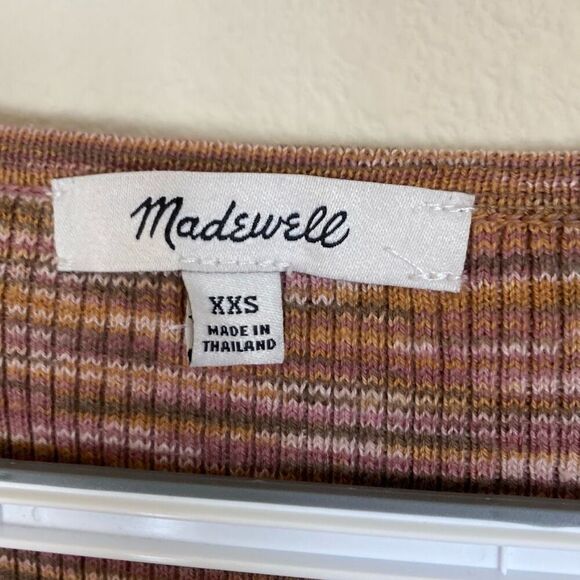 Madewell Space Dyed V Neck Cinched Sweater Size XXS (B12) - Picture 3 of 8